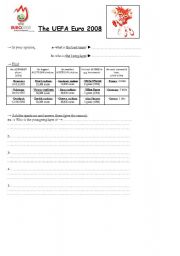 English worksheet: The uefa euro 2008