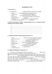 English Worksheet: So / Such