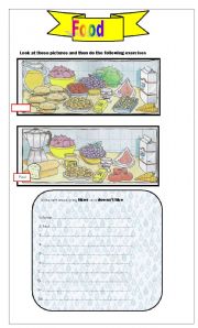 English Worksheet: Food