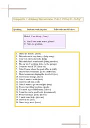 English Worksheet: Requests, Asking Permission - Can Could May (Business English)