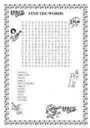 English Worksheet: Find the words