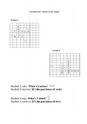 English Worksheet: Irregular verbs crosswords