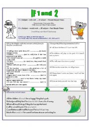English Worksheet: first and second conditional