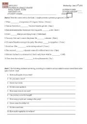 English Worksheet: Test