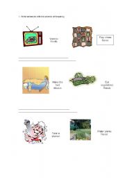 English Worksheet: frequency adverbs