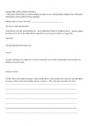 English worksheet: The Giver: character development