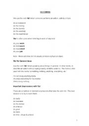 English worksheet: DO x MAKE