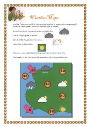 English Worksheet: Weather Maps