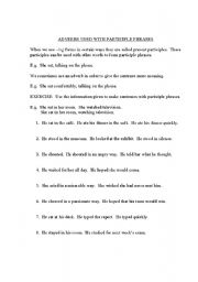 English Worksheet: Adverbs with Participle Phrases
