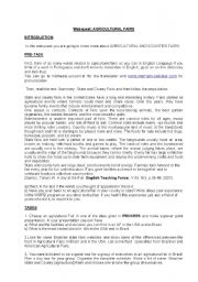 English worksheet: webquest - agricultural fairs