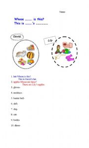 English worksheet: Whose 