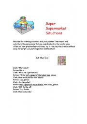 English Worksheet: Super Supermarket Situations