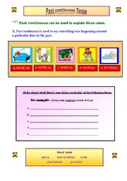 English Worksheet: Past Continoous Tense