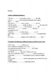 English Worksheet: Conditional sentences