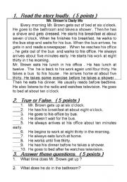 English Worksheet: Reading Skill