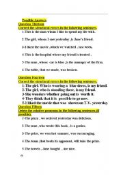 English Worksheet: structural errors