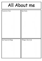 English Worksheet: Comic strip - About Me