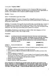 English worksheet: Telephoning lesson plan ii