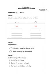 English Worksheet: Phonetic sounds 