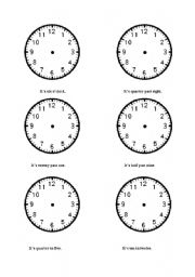 English worksheet: Whats the time?