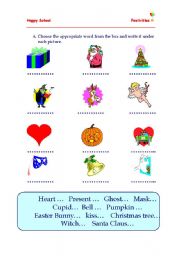 English worksheet: Festivities