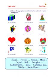 English Worksheet: Festivities