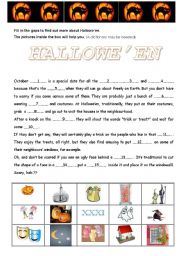 English Worksheet: halloween - more dificult