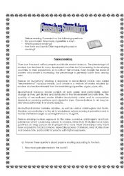 English Worksheet: Passive Smoking