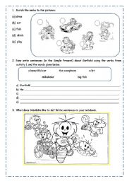 English Worksheet: Simple present activity