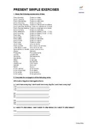 English Worksheet: present simple & adverbs of frecuency