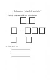 English worksheet: family 