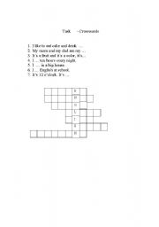 English worksheet: Crosswords with basic words