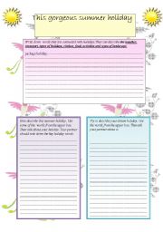 English Worksheet: This gorgeous summer holiday