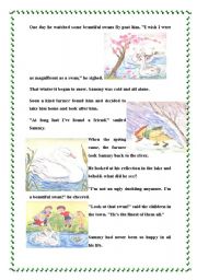 English Worksheet: The ugly Duckling Part 2