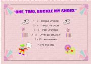 English Worksheet: One two buckle my shoes