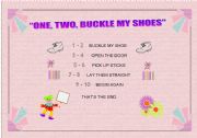 English worksheet: One two buckle my shoes