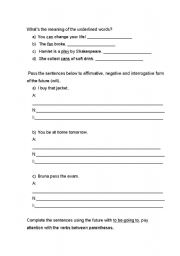 English Worksheet: Simple future