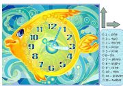 English Worksheet: Fish Clock