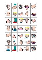 English Worksheet: Bingo Body 9