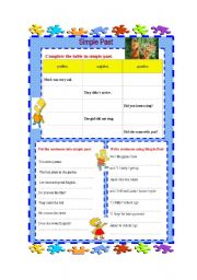 English Worksheet: Simple Past