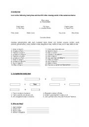 English Worksheet: Family Tree