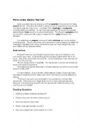 English Worksheet: Hydroball Diet Article