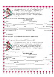 English Worksheet: Description about Minnie