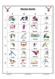 English Worksheet: Olympic sports