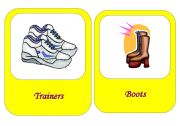 English worksheet: clothes flashcards 17 / 18