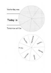 English Worksheet: DATE WHEEL to put on the wall of your classroom !!!!!!!!!