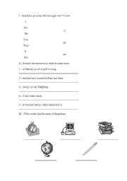 English worksheet: verbto be