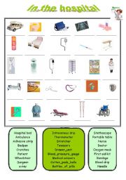 English Worksheet: In the hospital