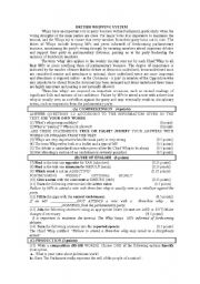 English Worksheet: British whipping system