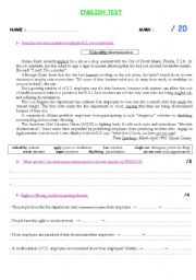 English Worksheet: Test - Discrimination